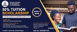 50% Tuition Scholarship: Nduom School Of Business And Technology (NSBT), Elmina